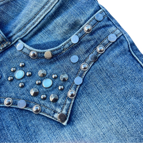 Y2K Vintage Bedazzled Mid Rise Boot Cut Flare Jeans - Picture 9 of 10